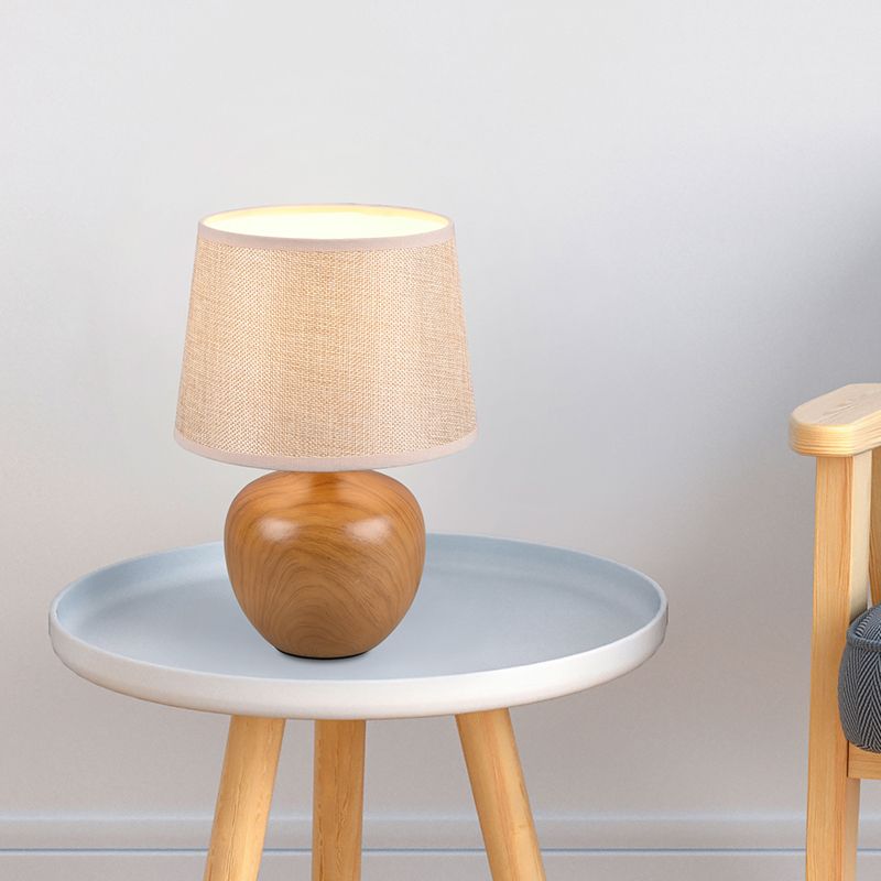 Lampada da tavolo in ceramica beige, Yet, con interruttore