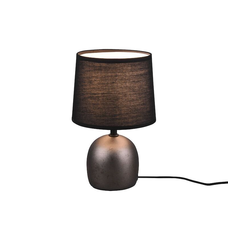 Lampada da tavolo in ceramica in nichel, Myrna, con interruttore