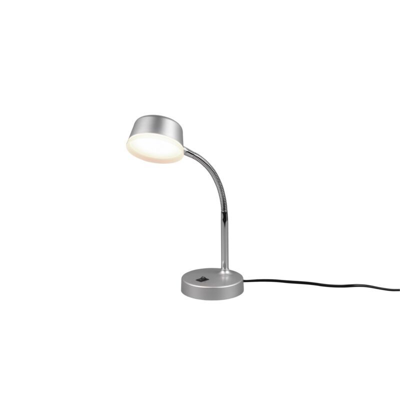 Lampada da scrivania moderna in nichel, Fabio, 4,5W, 3000K LED, con interruttore