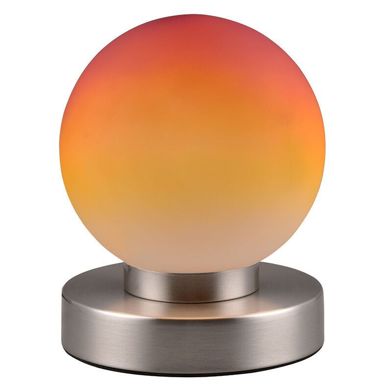 Lampada da tavolo in nichel metallo, Serdal, con interruttore