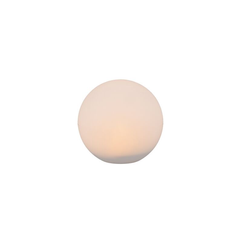 Faretto da giardino solare moderno bianco, Yavuz, 0,5W, RGBW LED, IP67, con telecomando