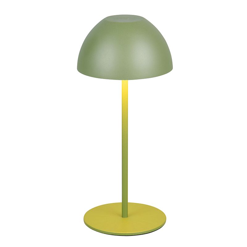 Lampada da tavolo ricaricabile verde in plastica, Mikhail, 2W, 3000K LED, IP44, controllo touch