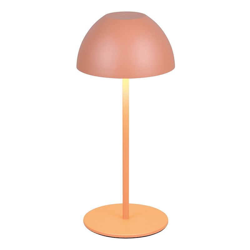 Lampada da tavolo ricaricabile arancione in plastica, Mikhail, 2W, 3000K LED, IP44, controllo touch Lampada da tavolo ricaricabile arancione in plastica, Mikhail, 2W, 3000K LED, IP44, controllo touch