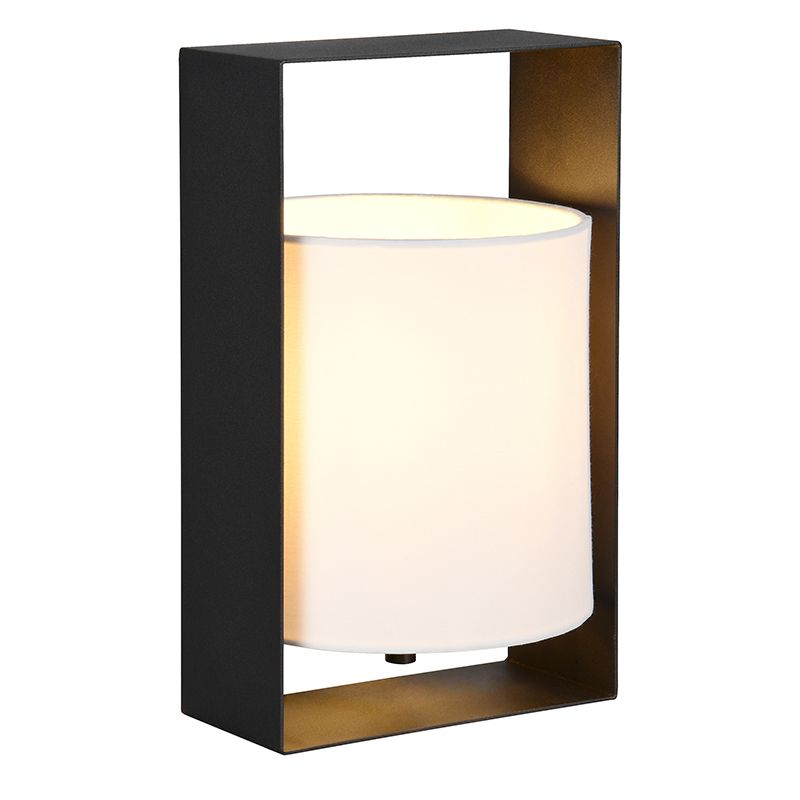 Lampada da tavolo moderna nera, Radhika, con interruttore