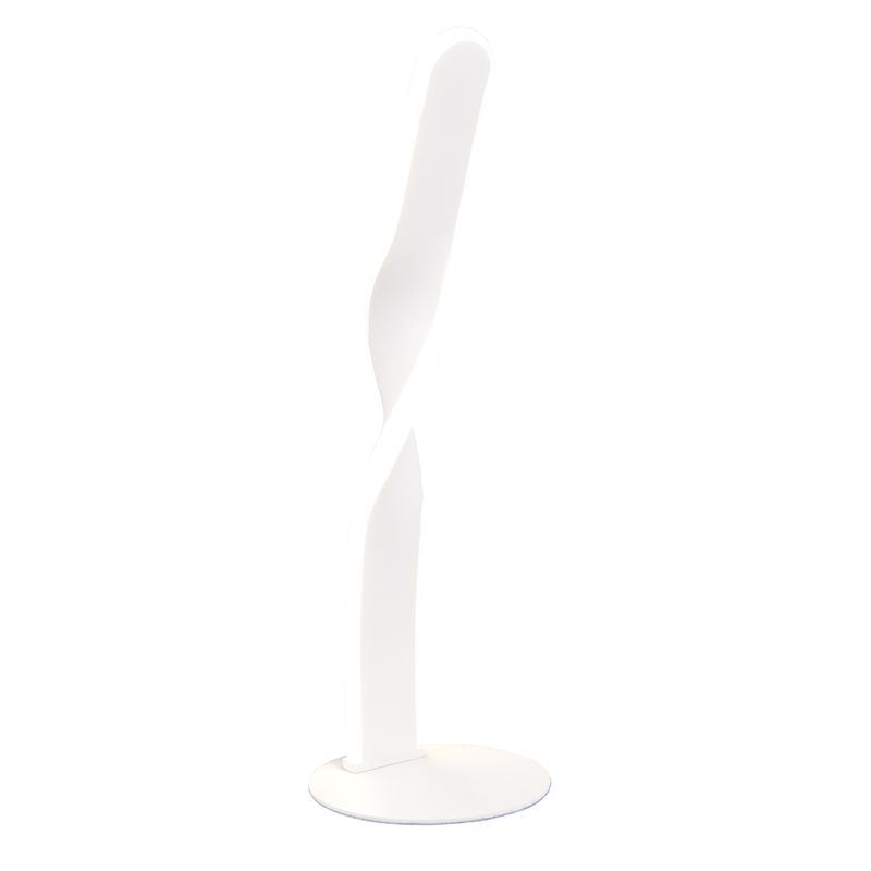 Lampada da tavolo design bianca, Quirinus, 10W, 4000K LED, con interruttore