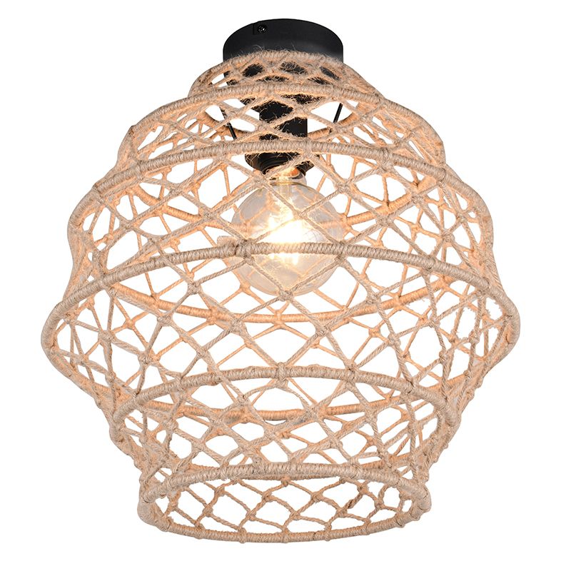 Lampada da soffitto Japandi marrone, Liduina Lampada da soffitto Japandi marrone, Liduina