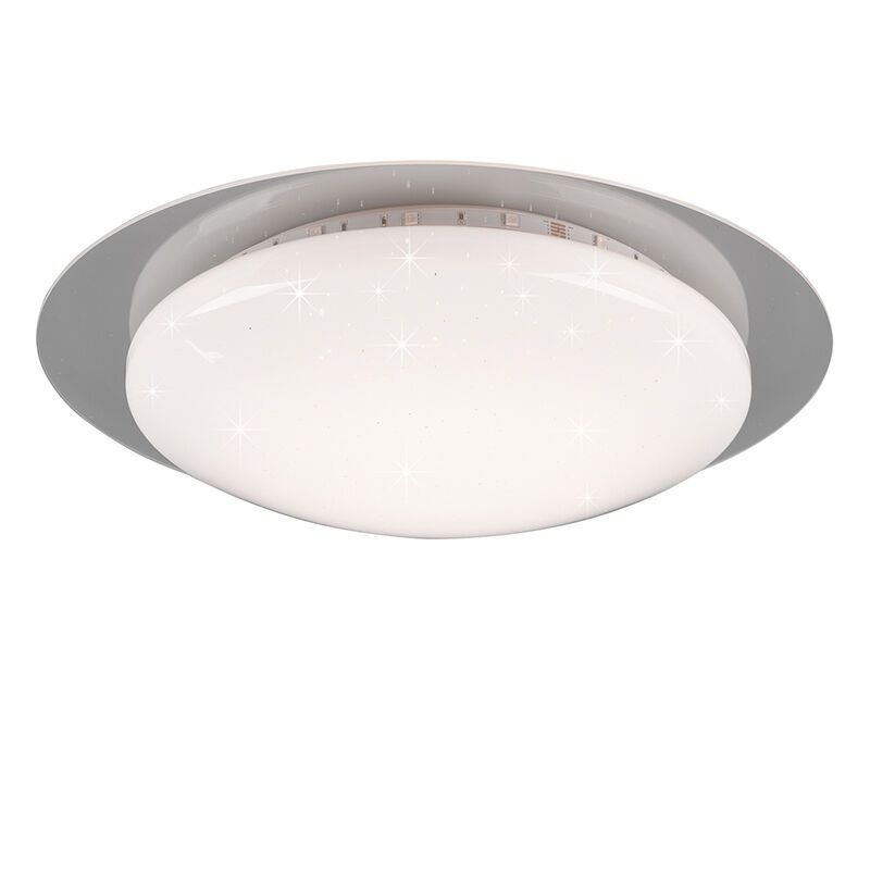 Plafoniera moderna bianca, Suzy, 13W, RGBW LED, con telecomando