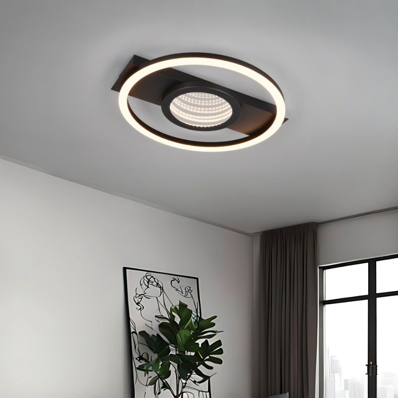 Lampada da soffitto moderna nera, Sandhia, 16W, 3000K LED Lampada da soffitto moderna nera, Sandhia, 16W, 3000K LED