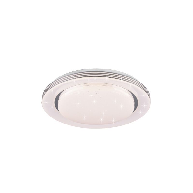 Plafoniera moderna bianca, Alpha, 22W, bianco regolabile tra caldo e freddo LED, con telecomando