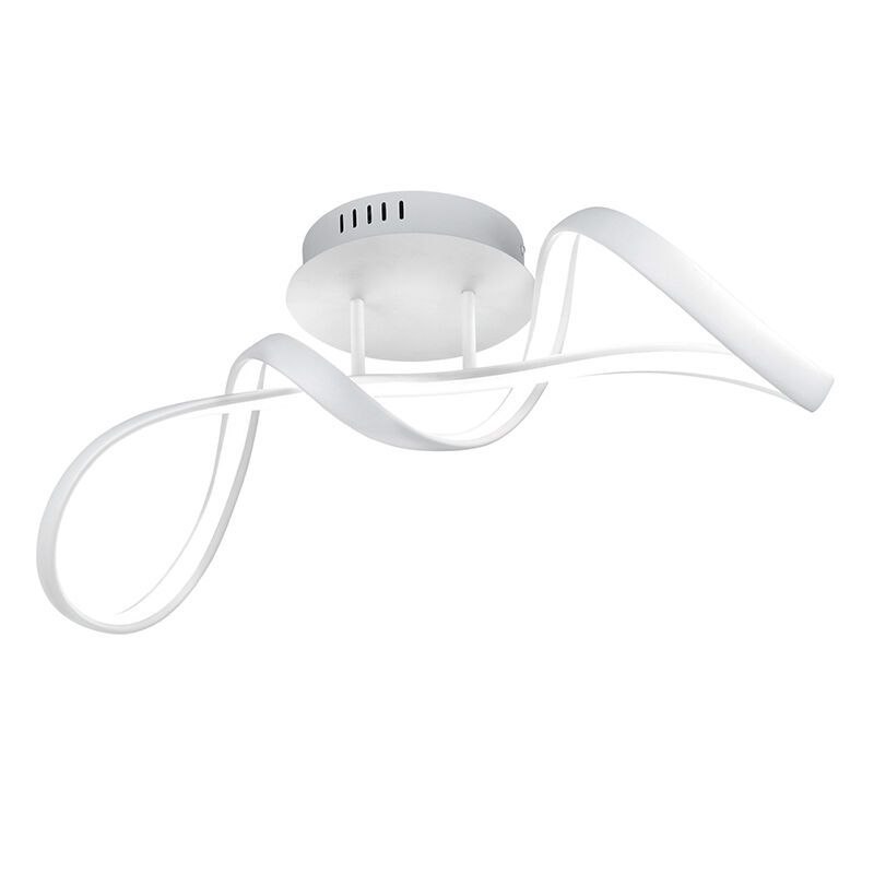 Lampada da soffitto design bianca, Renso, 28W, 4000K LED, dimmer in 3 fasi