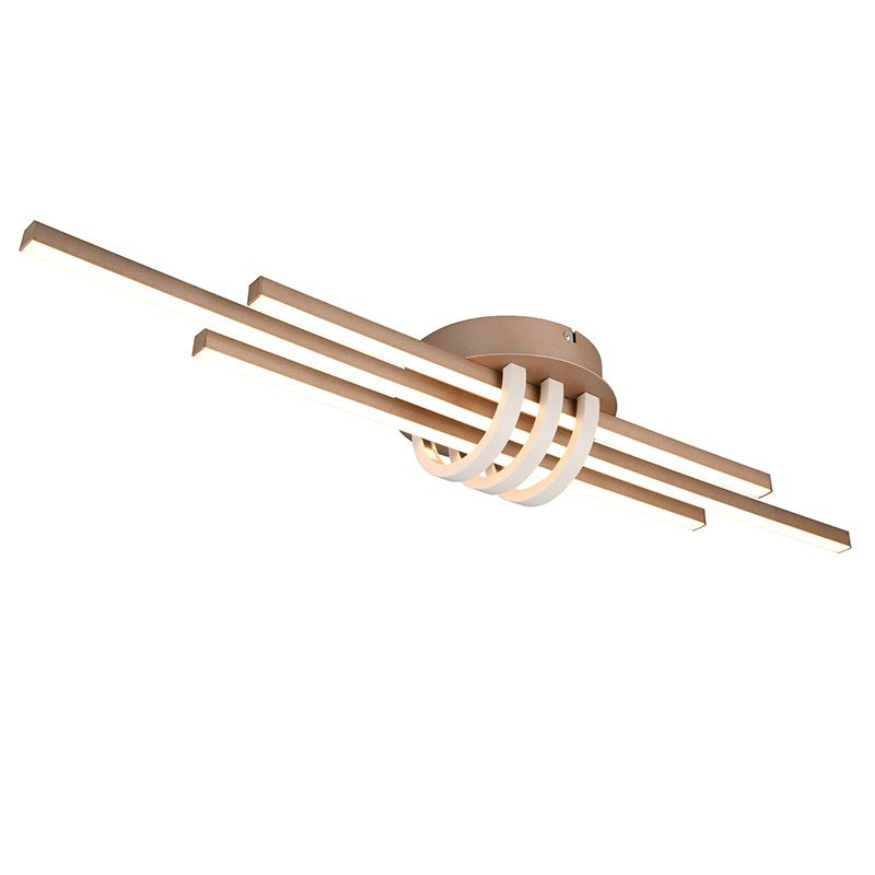 Plafoniera moderna marrone, Saloua, 20W, 3000K LED, dimmer in 3 fasi