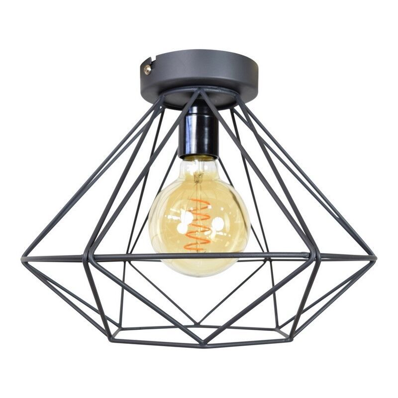 Lampada da soffitto nera industriale, Merlon