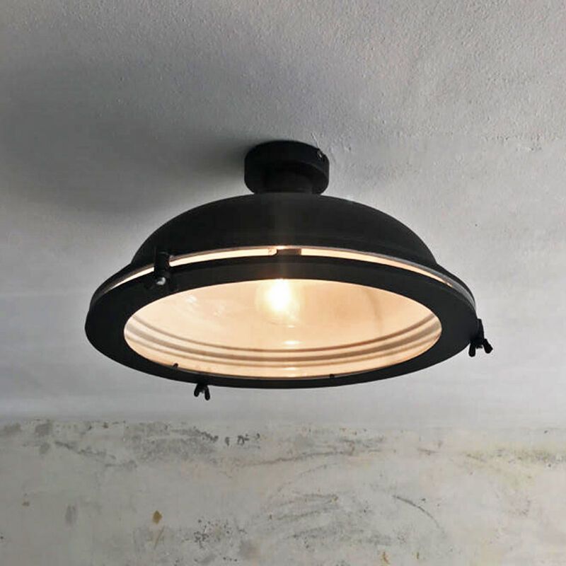 Lampada da soffitto nera industriale, Liga