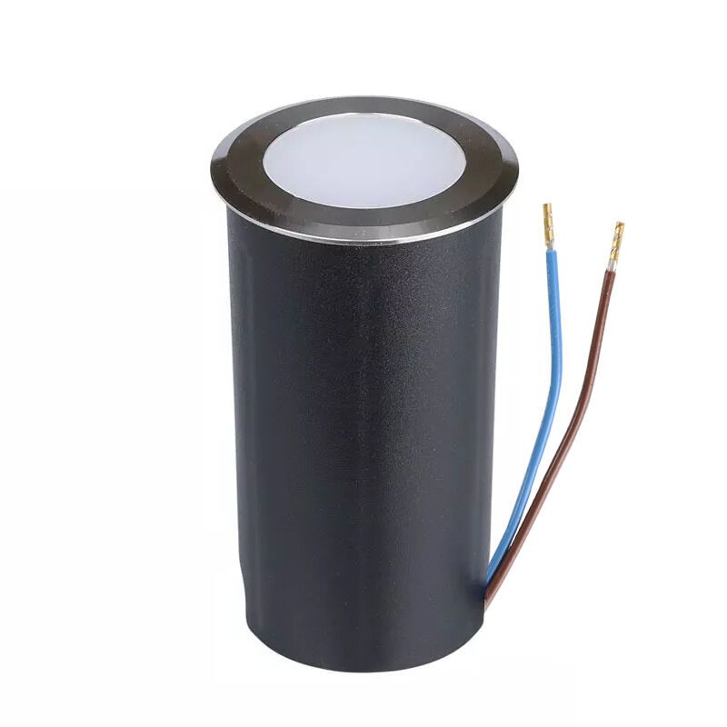 Faretto da esterno a pavimento argento moderno, Marcus, 1W, 6500K LED, IP67