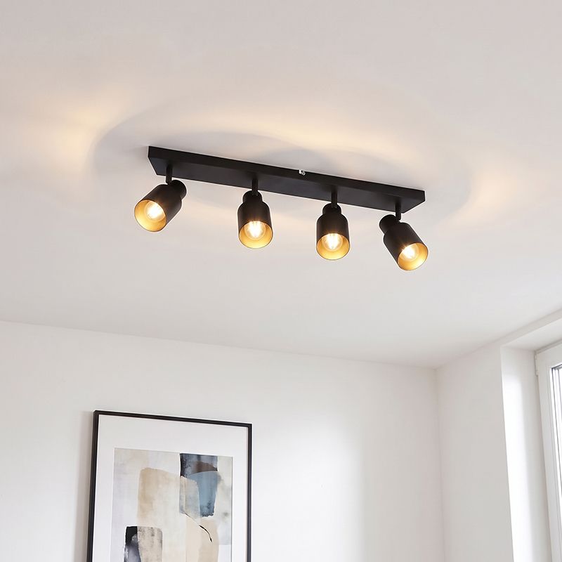 Faretto da soffitto nero in alluminio, Eleno Faretto da soffitto nero in alluminio, Eleno