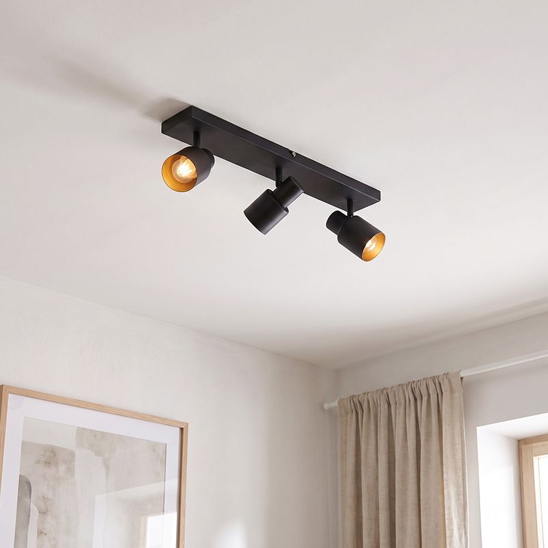 Faretto da soffitto nero in alluminio, Eleno Faretto da soffitto nero in alluminio, Eleno