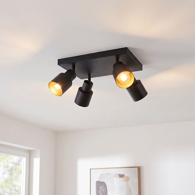 Faretto da soffitto nero in alluminio, Eleno Faretto da soffitto nero in alluminio, Eleno