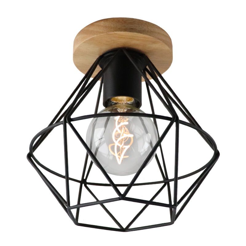 Lampada da soffitto nera industriale, Jochem Lampada da soffitto nera industriale, Jochem