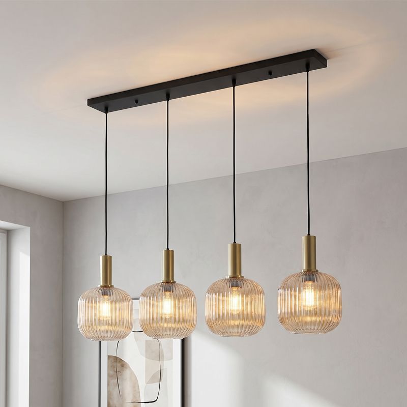 Lampada a sospensione ambrata design, Charlois Lampada a sospensione ambrata design, Charlois