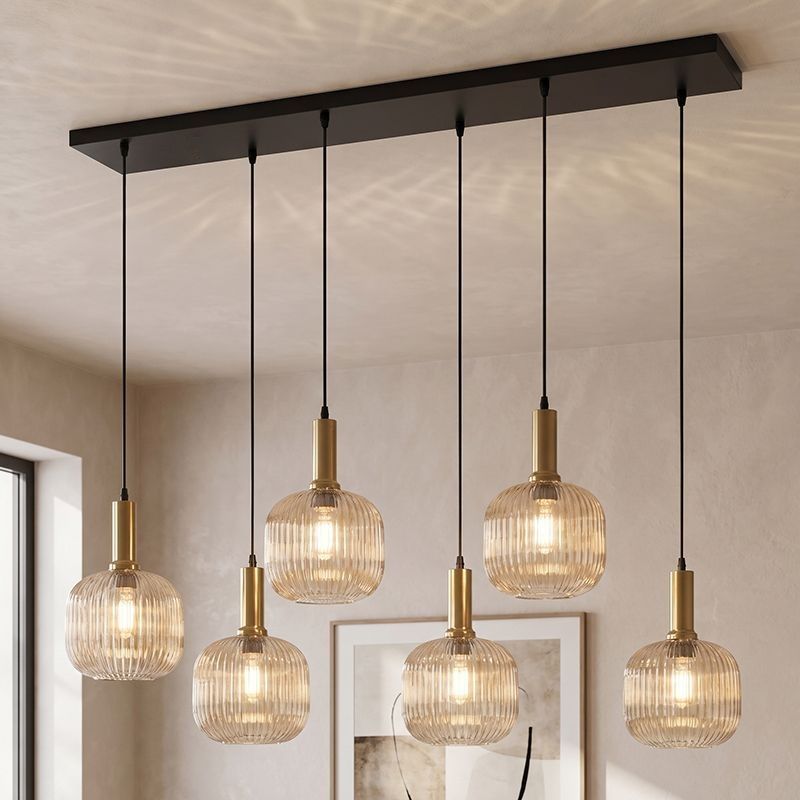 Lampada a sospensione ambrata design, Charlois Lampada a sospensione ambrata design, Charlois