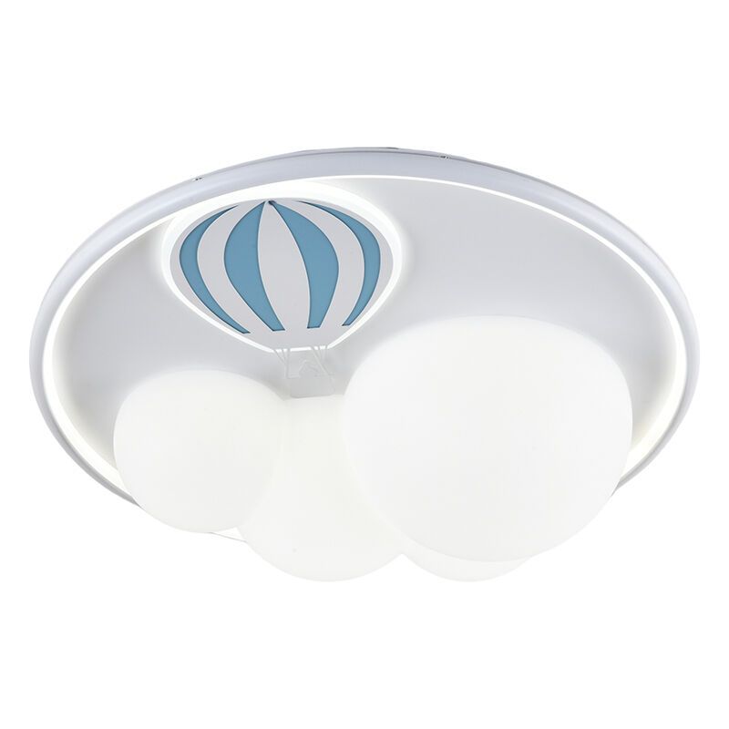 Lampada da soffitto per bambini blu metallo, Balloon, 42W, 3000K LED, dimmer in 3 fasi Lampada da soffitto per bambini blu metallo, Balloon, 42W, 3000K LED, dimmer in 3 fasi