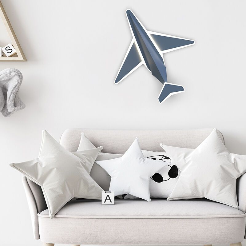 Lampada da soffitto per bambini bianca metallo, Jet, 37W, 3000K LED, dimmer in 3 fasi