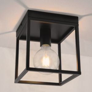 Lampada da soffitto nera industriale, Frama