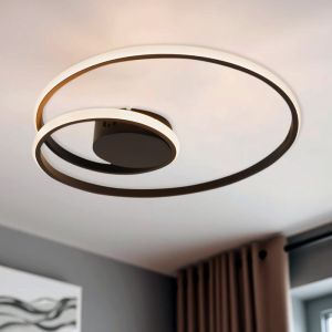 Lampada da soffitto nera moderna, Levy, 20W, 2700K LED, dimmer in 3 fasi