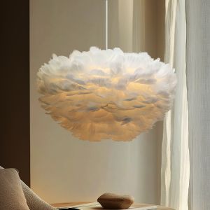 Lampada a sospensione bianca in tessuto, Suzie