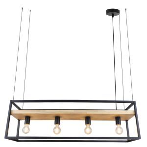 Lampada a sospensione nera industriale, Frama
