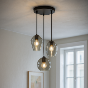 Lampada a sospensione grigia design, Lazaro