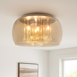 Lampada da soffitto ambrata design, Lorenzo