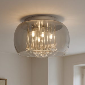 Lampada da soffitto grigia design, Lorenzo