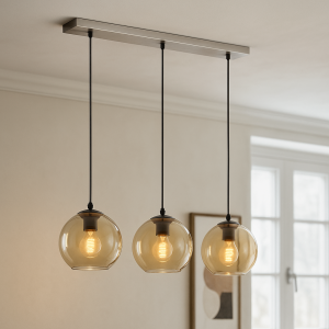 Lampada a sospensione ambrata design, Giada