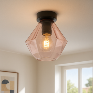 Lampada da soffitto rosa retrò, Anoek