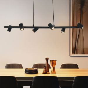 Lampada a sospensione nera moderna, Carlos