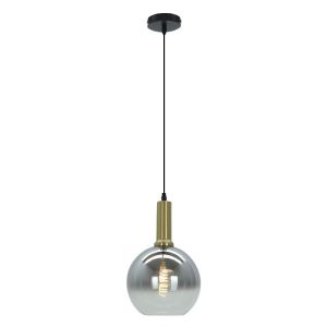 Lampada a sospensione grigia design, Emerson
