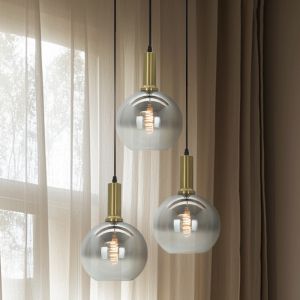 Lampada a sospensione grigia design, Emerson