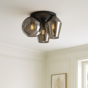 Lampada da soffitto grigia design, Lazaro