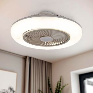 Ventilatore da soffitto grigio moderno, Hale, 40W, 3000K LED, con telecomando