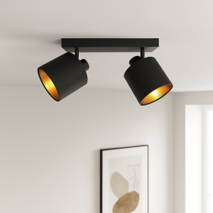 Faretto da soffitto nero moderno, Koge