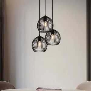 Lampada a sospensione nera industriale, Wiro