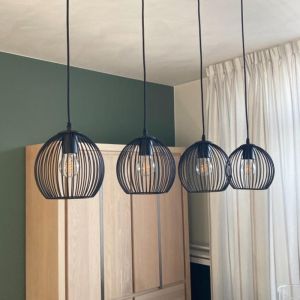 Lampada a sospensione nera industriale, Wiro