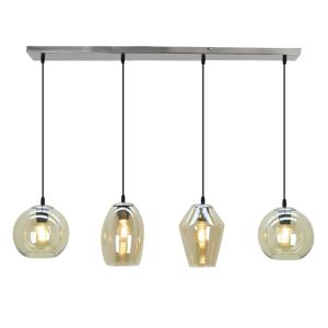 Lampada a sospensione ambrata design, Lazaro
