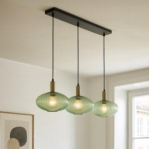 Lampada a sospensione verde retrò, Charlois