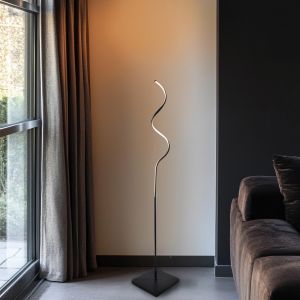 Lampada da terra nera design, Giorgio, 11W, 3000K LED