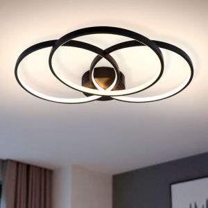 Plafoniera nera design, Giorgio, 42W, 3000K LED