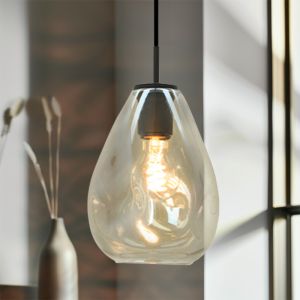 Lampada a sospensione ambrata design, Evito