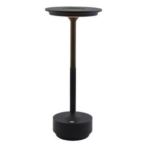 Lampada da tavolo ricaricabile nera moderna, Arvind, 3W, bianco regolabile tra caldo e freddo LED, con interruttore