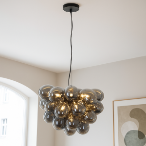 Lampada a sospensione grigia design, Cyril